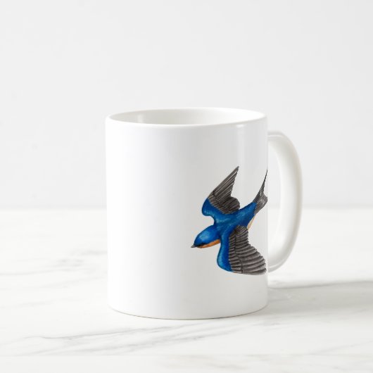 Fliegen-Scheunen-Schwalben-Tasse Kaffeetasse (VorderseiteRechts)