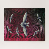 Fliegen-Schläger, magentaroter Sonnendurchbruch, Puzzle (Horizontal)