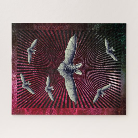 Fliegen-Schläger, magentaroter Sonnendurchbruch, Puzzle (Horizontal)