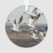 Fliegen-Schnee-Gänse Ornament (Rückseite)