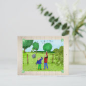 Fliegen Schwalben Postkarte (Stehend Vorderseite)