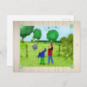 Fliegen Schwalben Postkarte (Vorne/Hinten)