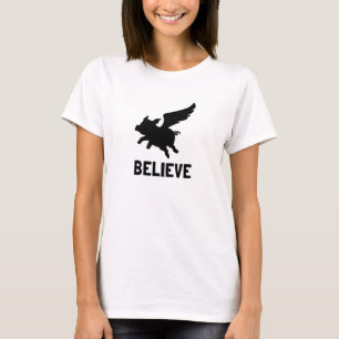Fliegen-Schwein glauben T-Shirt