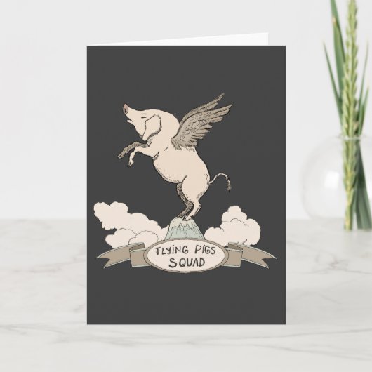 Fliegen-Schwein-Gruppe Karte (Vorderseite)