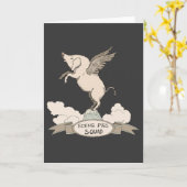 Fliegen-Schwein-Gruppe Karte (Gelbe Blume)