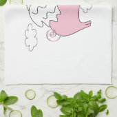 Fliegen-Schwein Handtuch (Gefaltet)