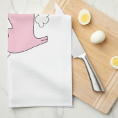 Fliegen-Schwein Handtuch (Viertel Falte)