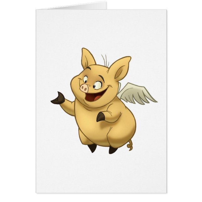 Fliegen-Schwein-Karte (Vorne)