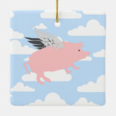 Fliegen-Schwein Keramikornament (Rückseite)