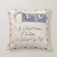 Fliegen-Schwein-Luftpost-Kissen