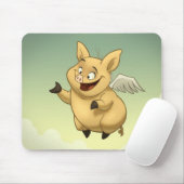 Fliegen-Schwein Mousepad (Mit Mouse)