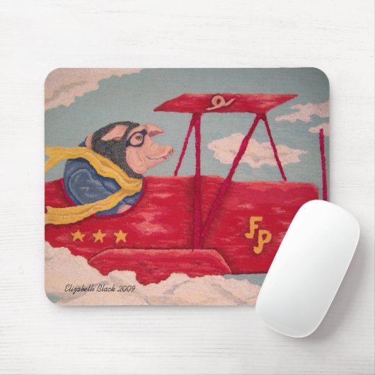 Fliegen-Schwein Mousepad (Mit Mouse)