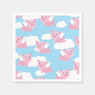 Fliegen-Schwein-niedliche 1. Serviette
