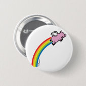 Fliegen-Schwein-Regenbogen Button (Vorne & Hinten)