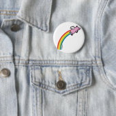 Fliegen-Schwein-Regenbogen Button (Beispiel)
