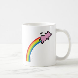 Fliegen-Schwein-Regenbogen Kaffeetasse