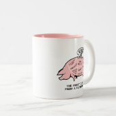 Fliegen-Schwein-Schnitt-Diagramm Zweifarbige Tasse (VorderseiteRechts)