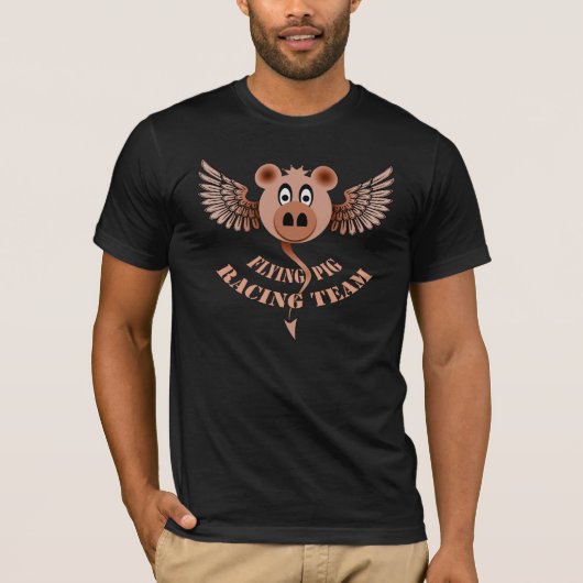 Fliegen-Schwein-Shirt T-Shirt (Vorderseite)
