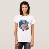 Fliegen-Schwein T-Shirt (Vorne ganz)