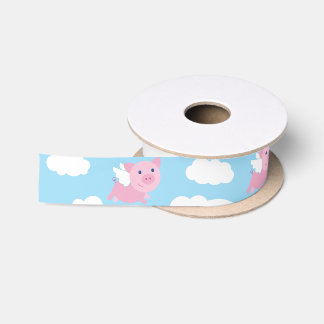 Fliegen-Schwein-Tier-Band Satinband