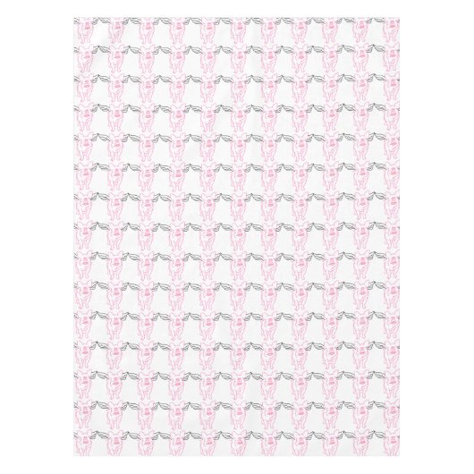 Fliegen-Schwein-Tischdecke Tischdecke (Vorderseite)