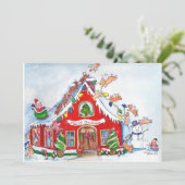 Fliegen-Schweine verzieren für Einladung (Stehend Vorderseite)