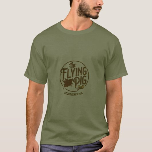 Fliegen-Schweinpub-Shirt T-Shirt (Vorderseite)
