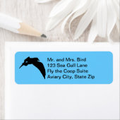 Fliegen-Seemöven-Schwarz-Vogel-Silhouette-Adresse (Insitu)