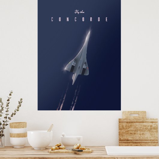 Fliegen Sie das Concorde Travel Poster (Küche)