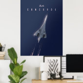 Fliegen Sie das Concorde Travel Poster (Heimbüro)