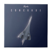 Fliegen Sie das Concorde Travel Poster Fliese (Vorderseite)