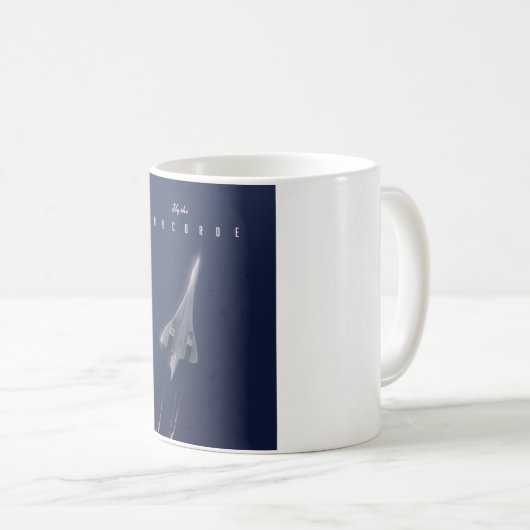 Fliegen Sie das Concorde Travel Poster Kaffeetasse (VorderseiteRechts)