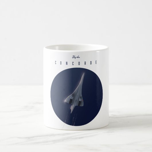 Fliegen Sie das Concorde Travel Poster Kaffeetasse (Mittel)