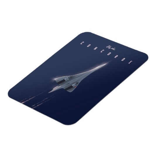 Fliegen Sie das Concorde Travel Poster Magnet (Linke Seite)