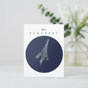 Fliegen Sie das Concorde Travel Poster Postkarte
