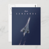 Fliegen Sie das Concorde Travel Poster Postkarte (Vorne/Hinten)