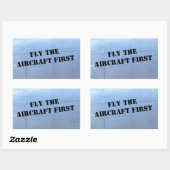 FLIEGEN SIE DAS LUFTFAHRZEUG ERSTE SICHERHEITSkleb Rechteckiger Aufkleber (Blatt)