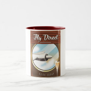 Fliegen Sie direkt - Heute buchen Zweifarbige Tasse