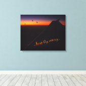 Fliegen Sie einfach weg Leinwanddruck (Insitu (Holzboden))