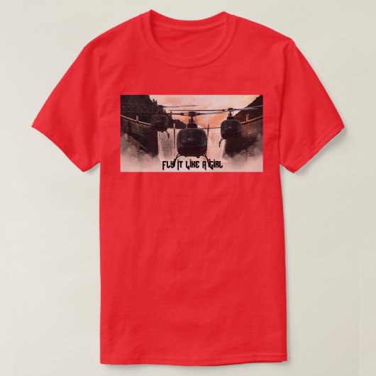 Fliegen Sie es wie ein Mädchen T-Shirt (Design vorne)