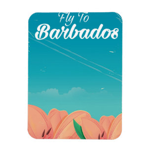 Fliegen Sie in Barbados klassisches Reiseplakat Magnet
