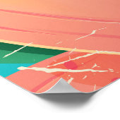 Fliegen Sie in Barbados klassisches Reiseplakat Poster (Ecke)