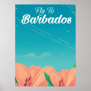 Fliegen Sie in Barbados klassisches Reiseplakat Poster