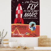 Fliegen Sie in die Mars des Planeten! Vintage Reis Poster (Küche)