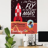 Fliegen Sie in die Mars des Planeten! Vintage Reis Poster (Heimbüro)