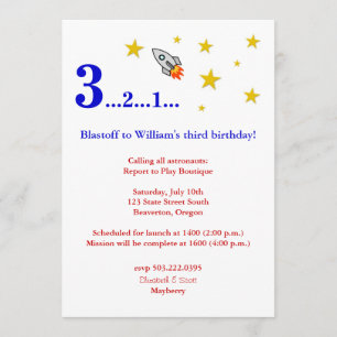 Fliegen Sie mich zum Mond für meinen Geburtstag Einladung