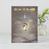 Fliegen Sie mich zur Hochzeit des Mond-2 - Einladung (Stehend Vorderseite)