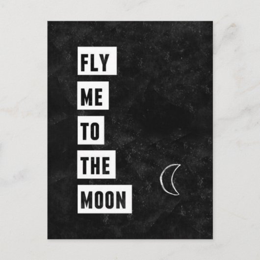 Fliegen Sie mich zur Mondpostkarte Postkarte (Vorderseite)