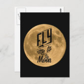 Fliegen Sie mich zur Mondpostkarte Postkarte (Vorne/Hinten)