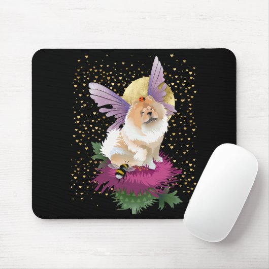 FLIEGEN SIE MIR ZUM MOON Chow Mousepad (Mit Mouse)